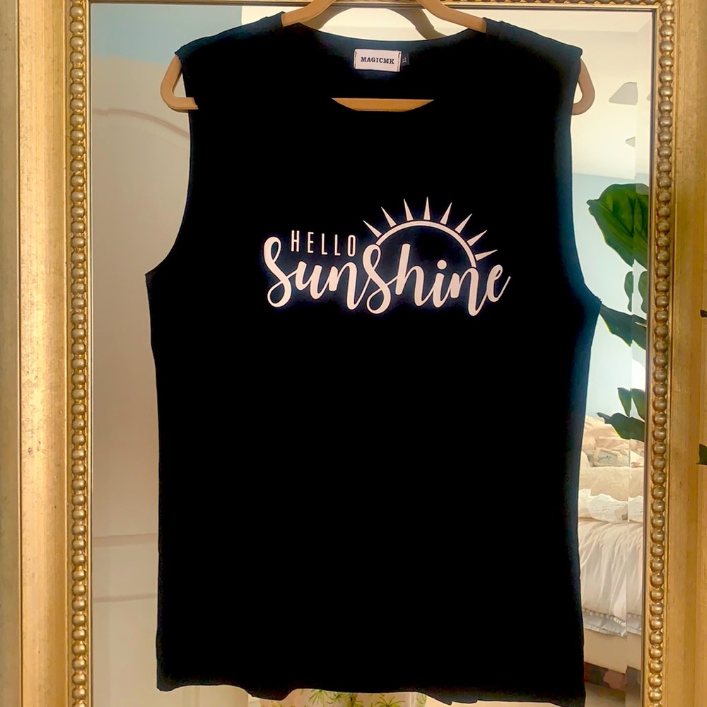 ☀️New in Package MAGICMK Women Sleeveless Hello Sunshine ☀️ Tank Top
